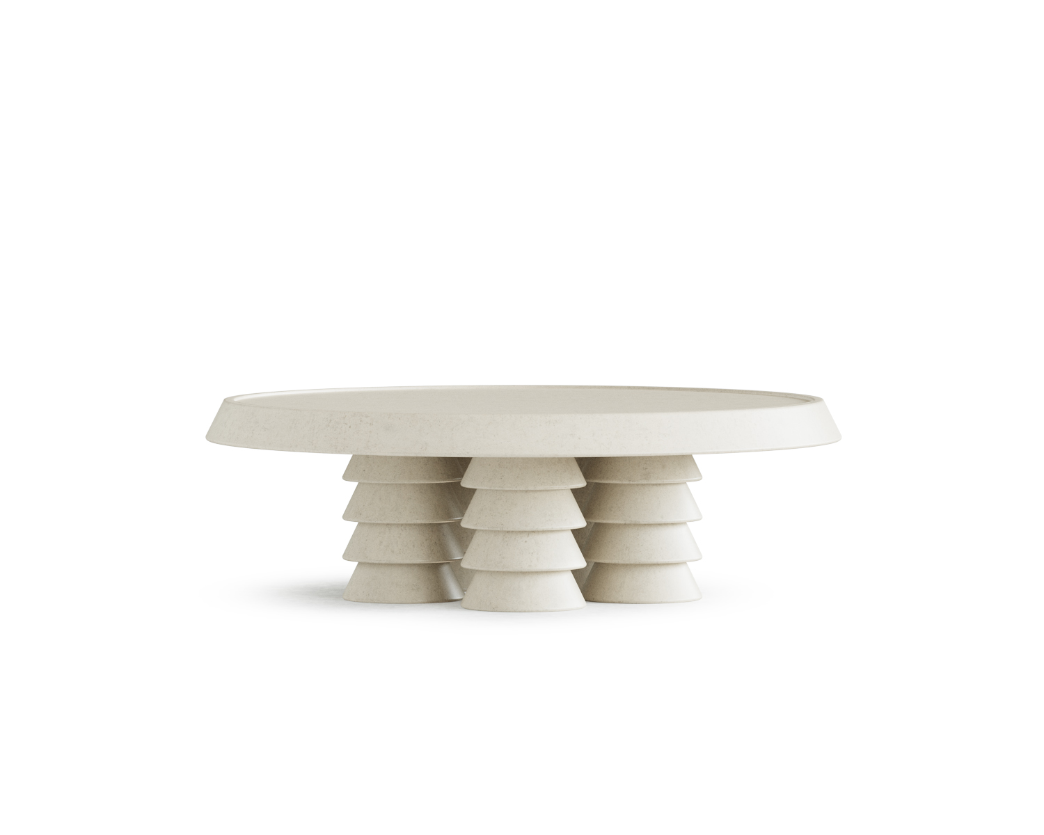 Trigono Creme Coffee Table by Studio Anansi 2