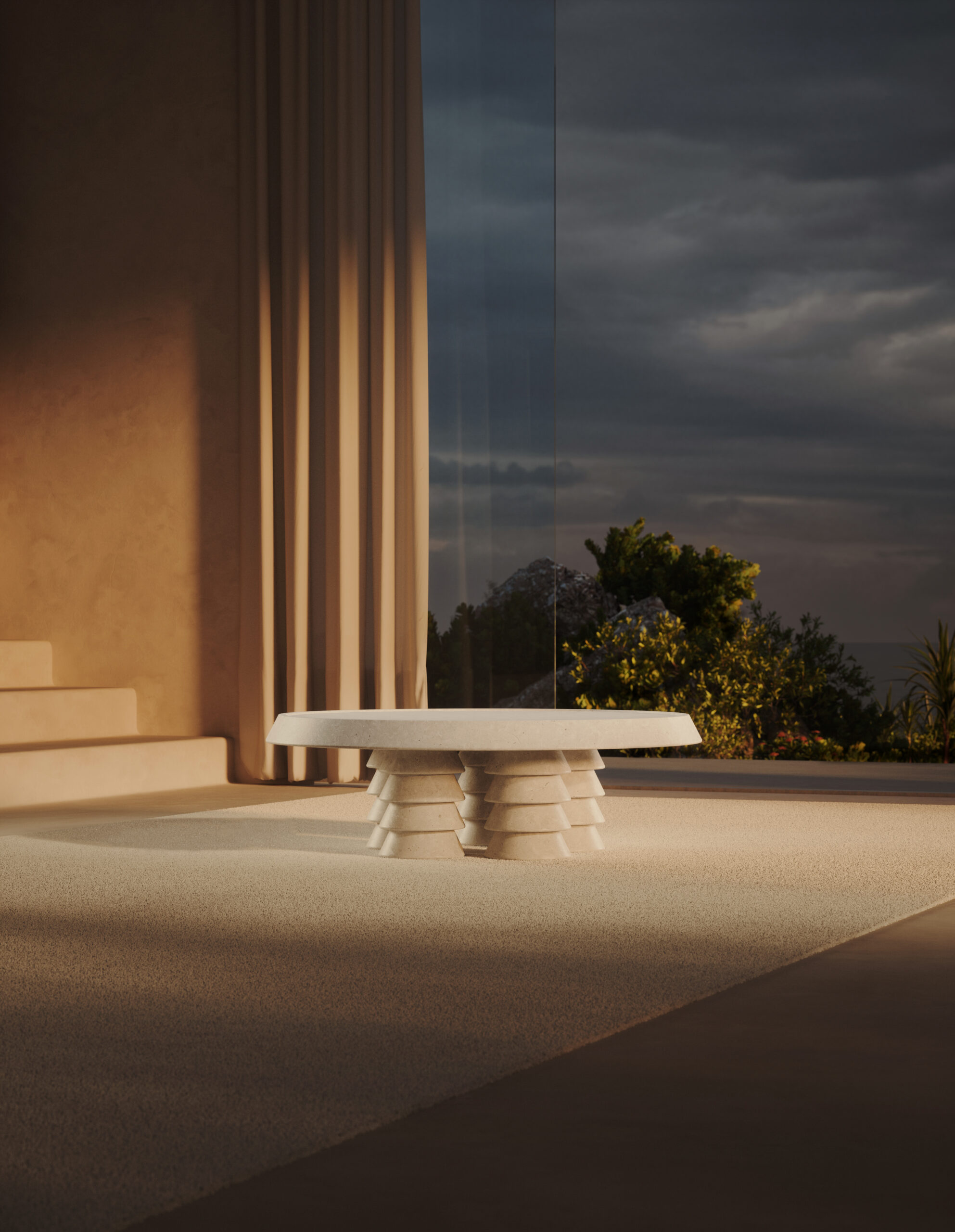 Trigono Creme Coffee Table by Studio Anansi 4