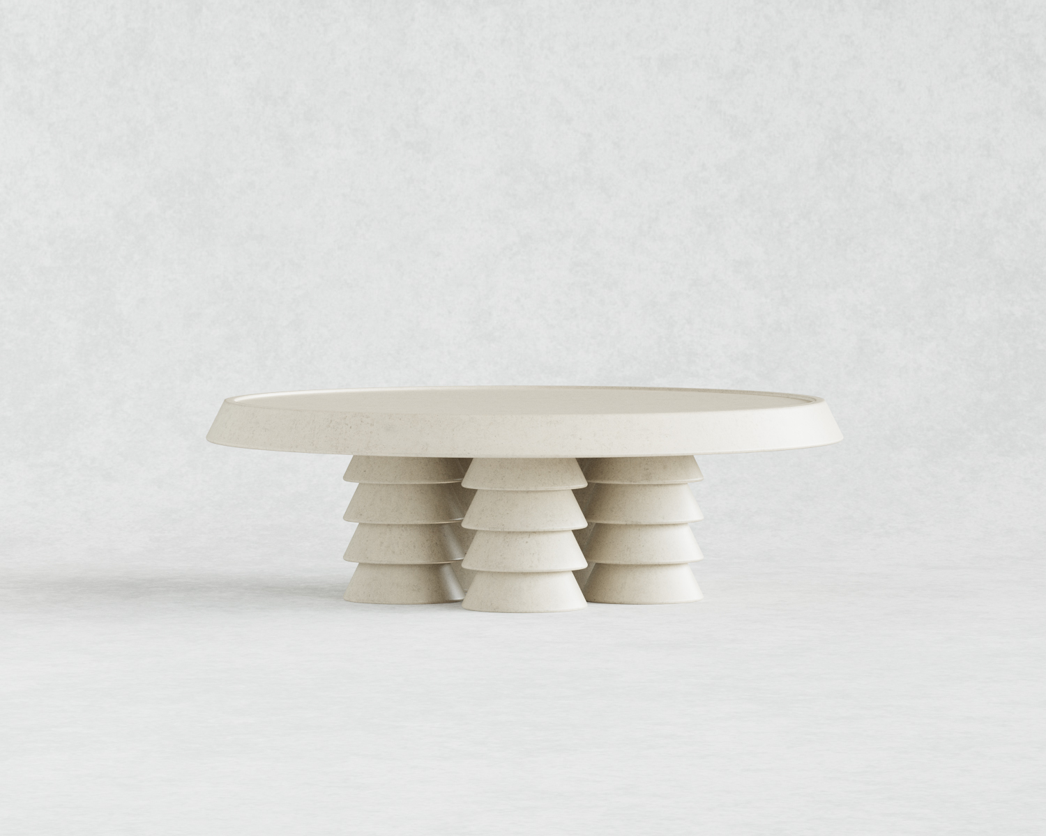 Trigono Creme Coffee Table by Studio Anansi 6