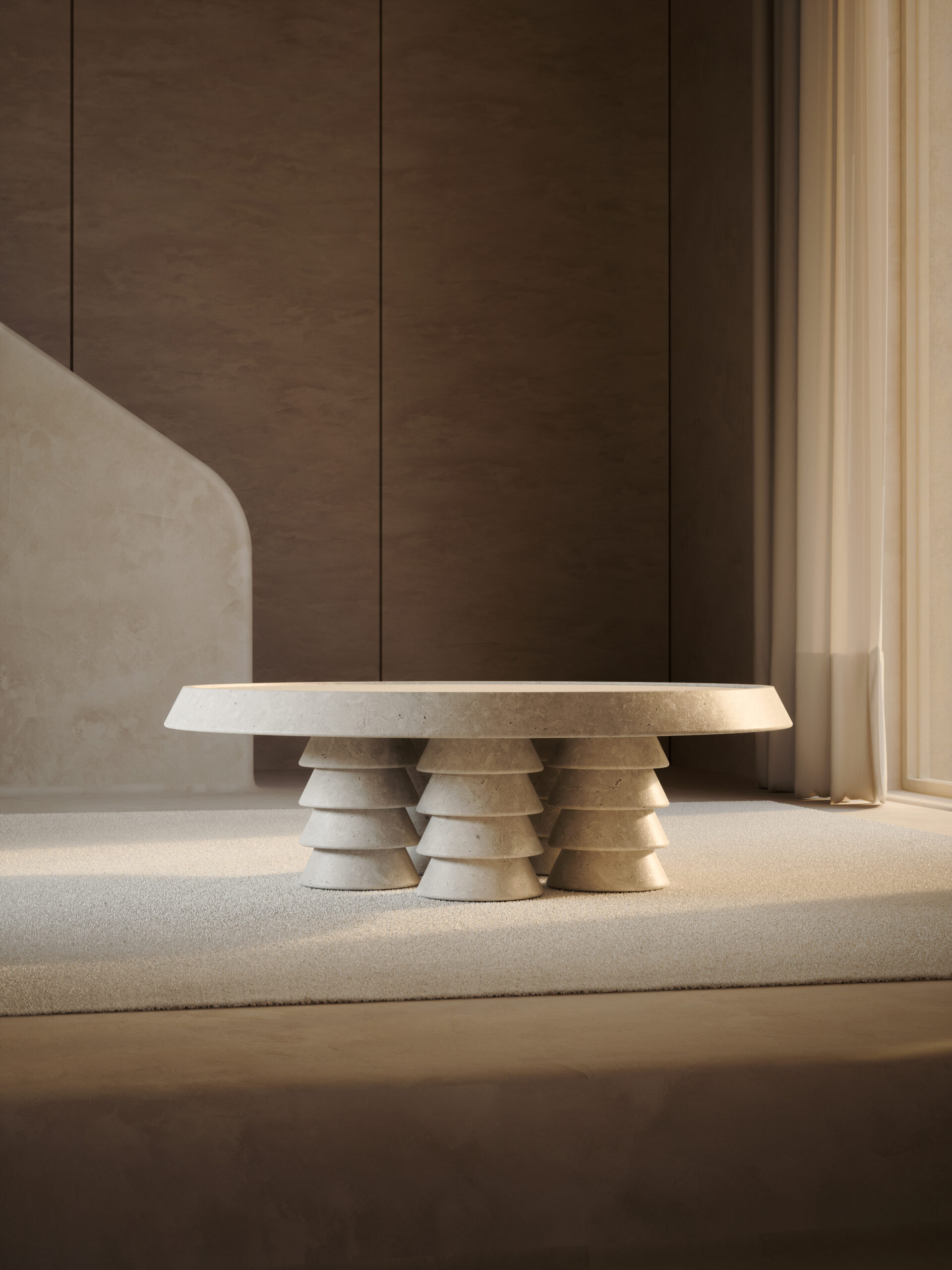 Trigono Creme Coffee Table by Studio Anansi 8