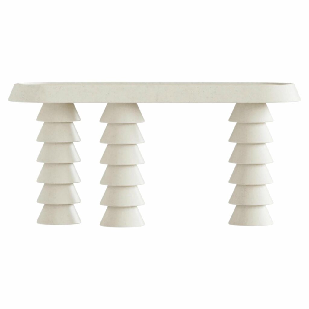 Trigono Creme Console Table by Studio Anansi 1