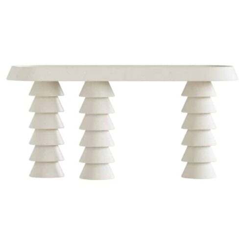 Trigono Creme Console Table by Studio Anansi 1