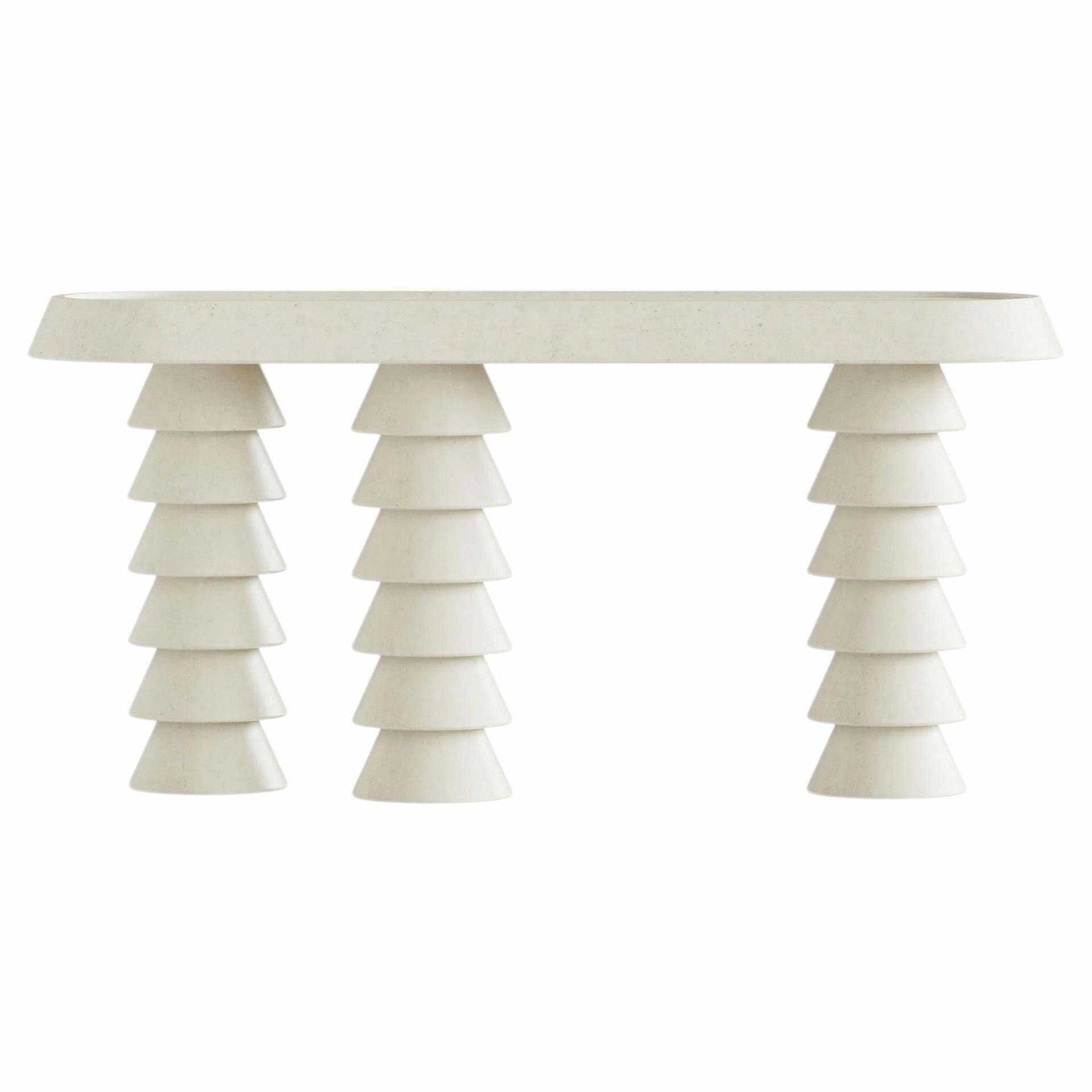 Trigono Creme Console Table by Studio Anansi 1