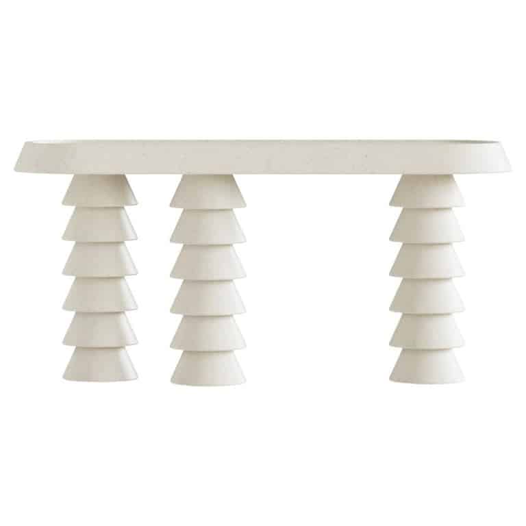 Trigono Creme Console Table by Studio Anansi 1