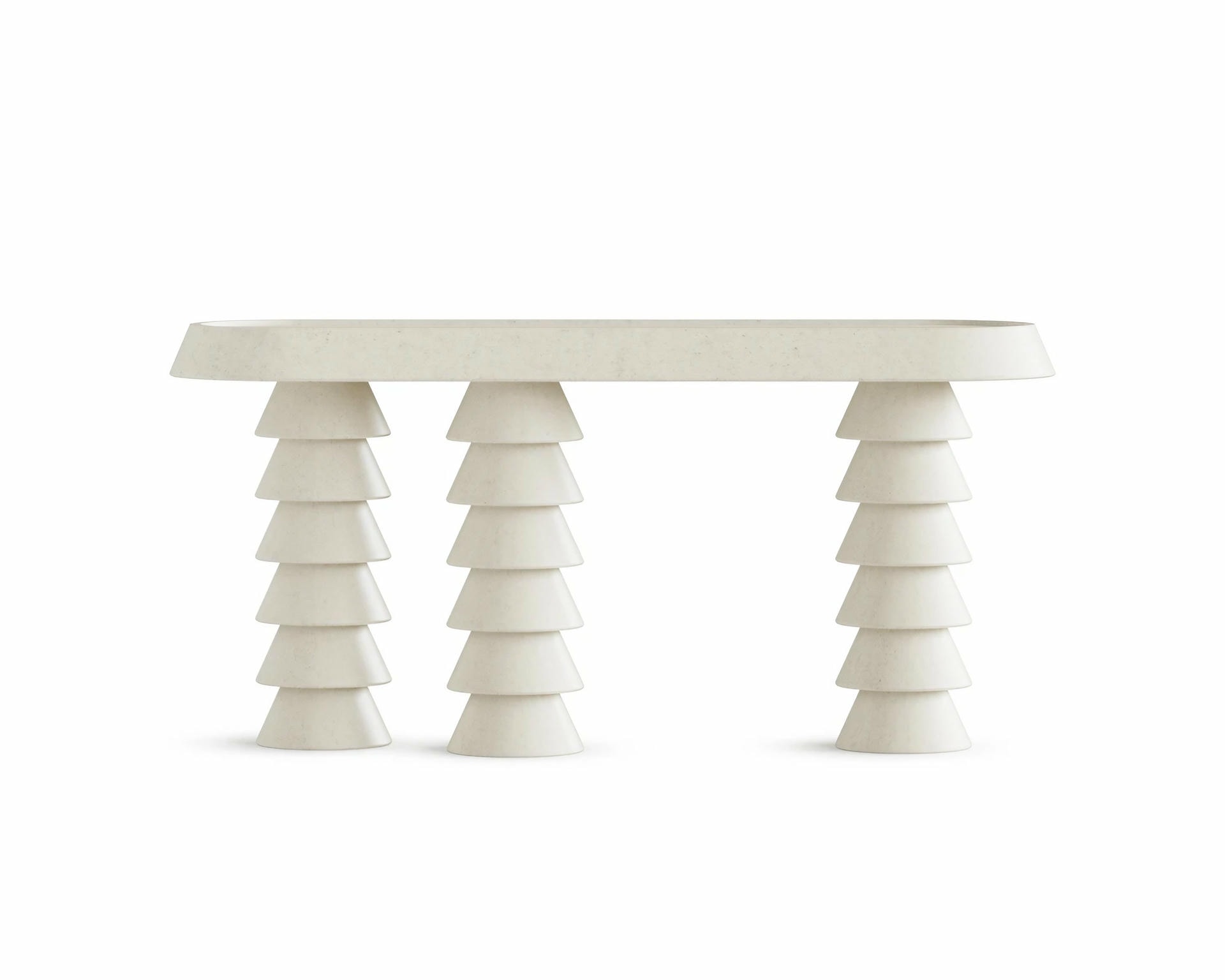 Trigono Creme Console Table by Studio Anansi 2