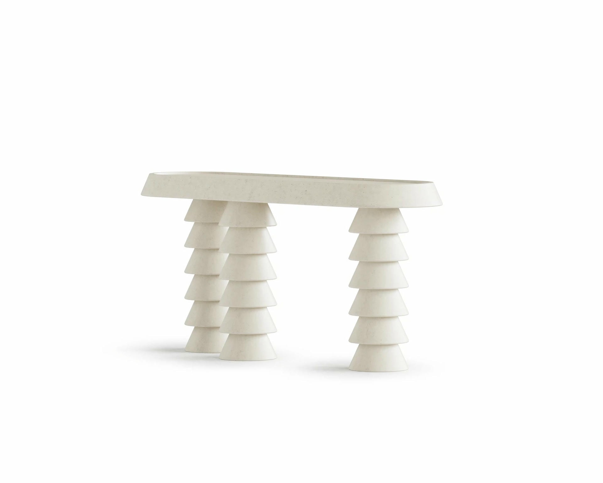 Trigono Creme Console Table by Studio Anansi 3
