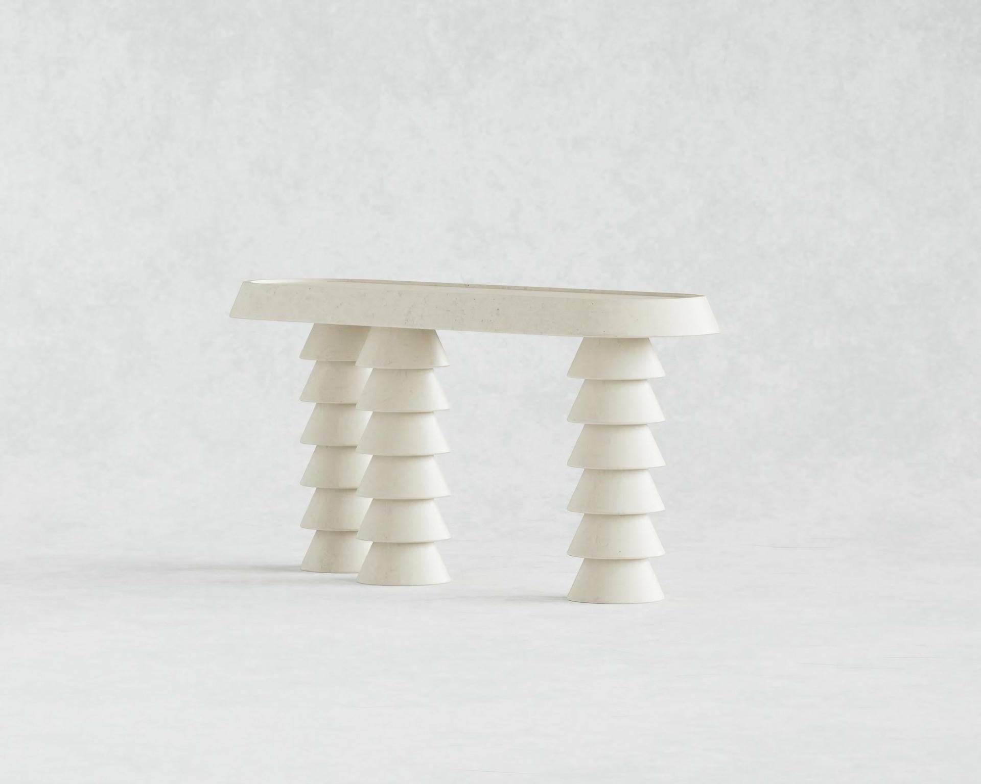 Trigono Creme Console Table by Studio Anansi 4