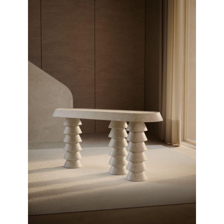Trigono Creme Console Table by Studio Anansi 4