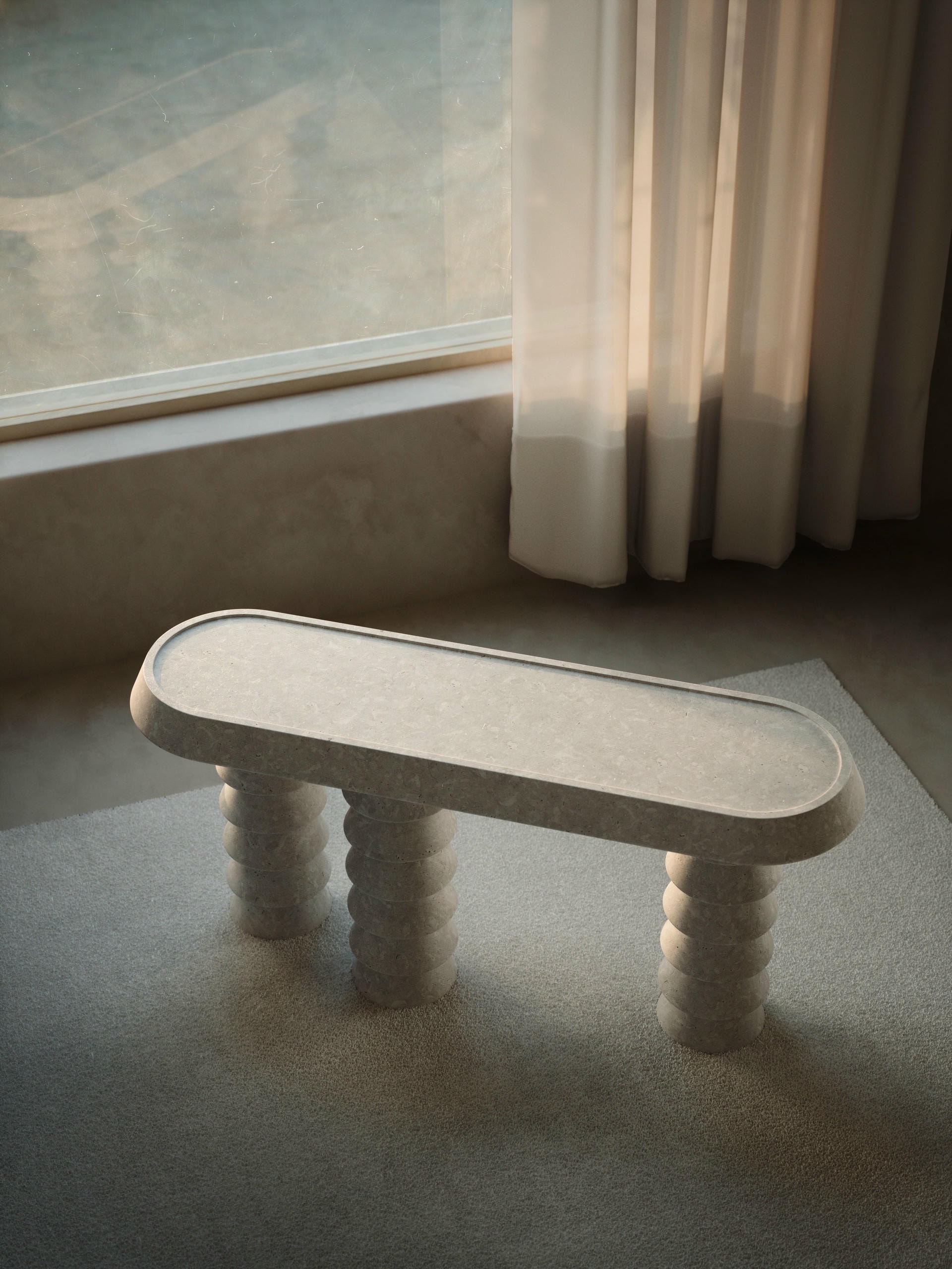 Trigono Creme Console Table by Studio Anansi 5