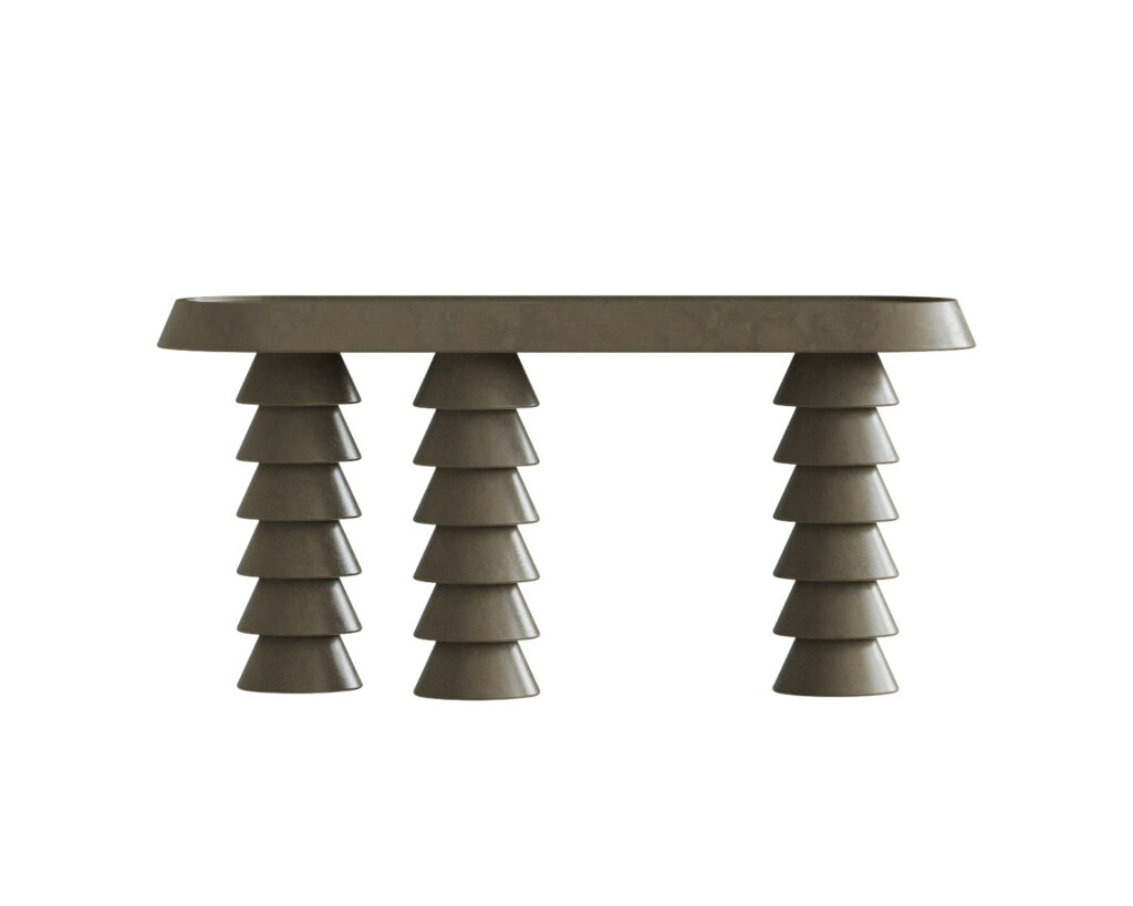 Trigono Dark Grey Console Table by Studio Anansi 1