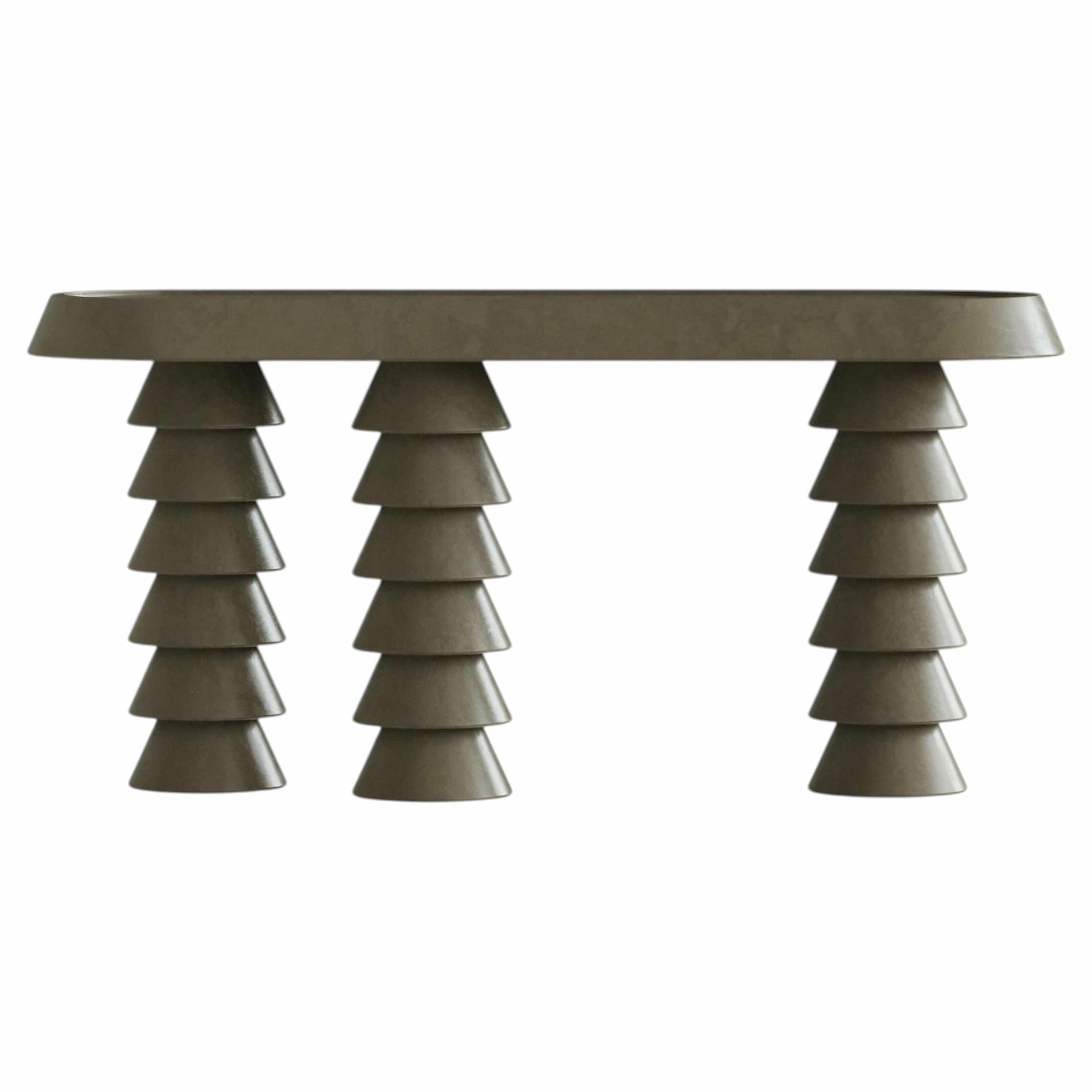 Trigono Dark Grey Console Table by Studio Anansi 1