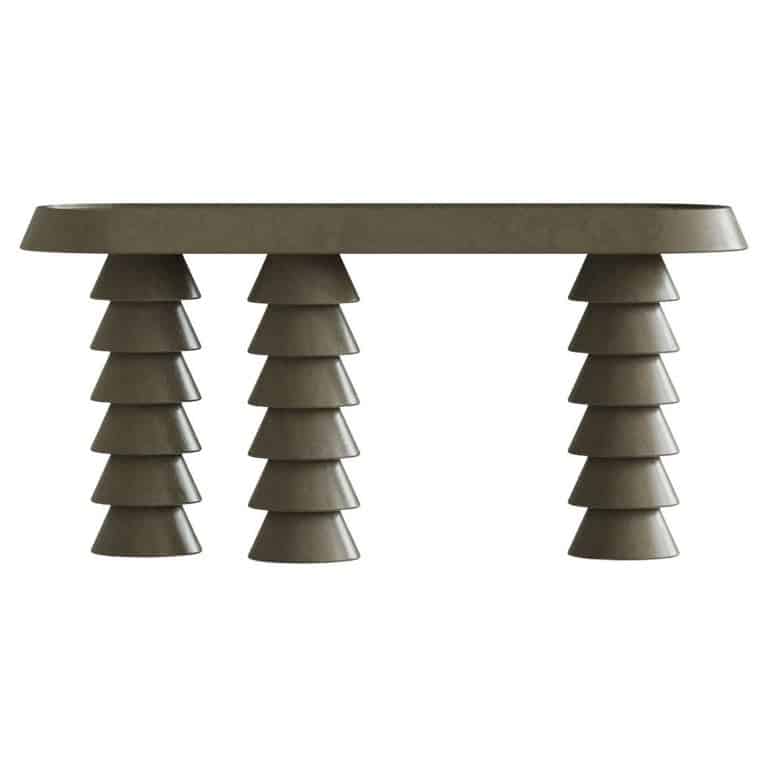 Trigono Dark Grey Console Table by Studio Anansi 1