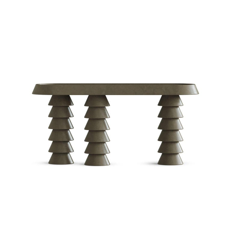 Trigono Dark Grey Console Table by Studio Anansi 2