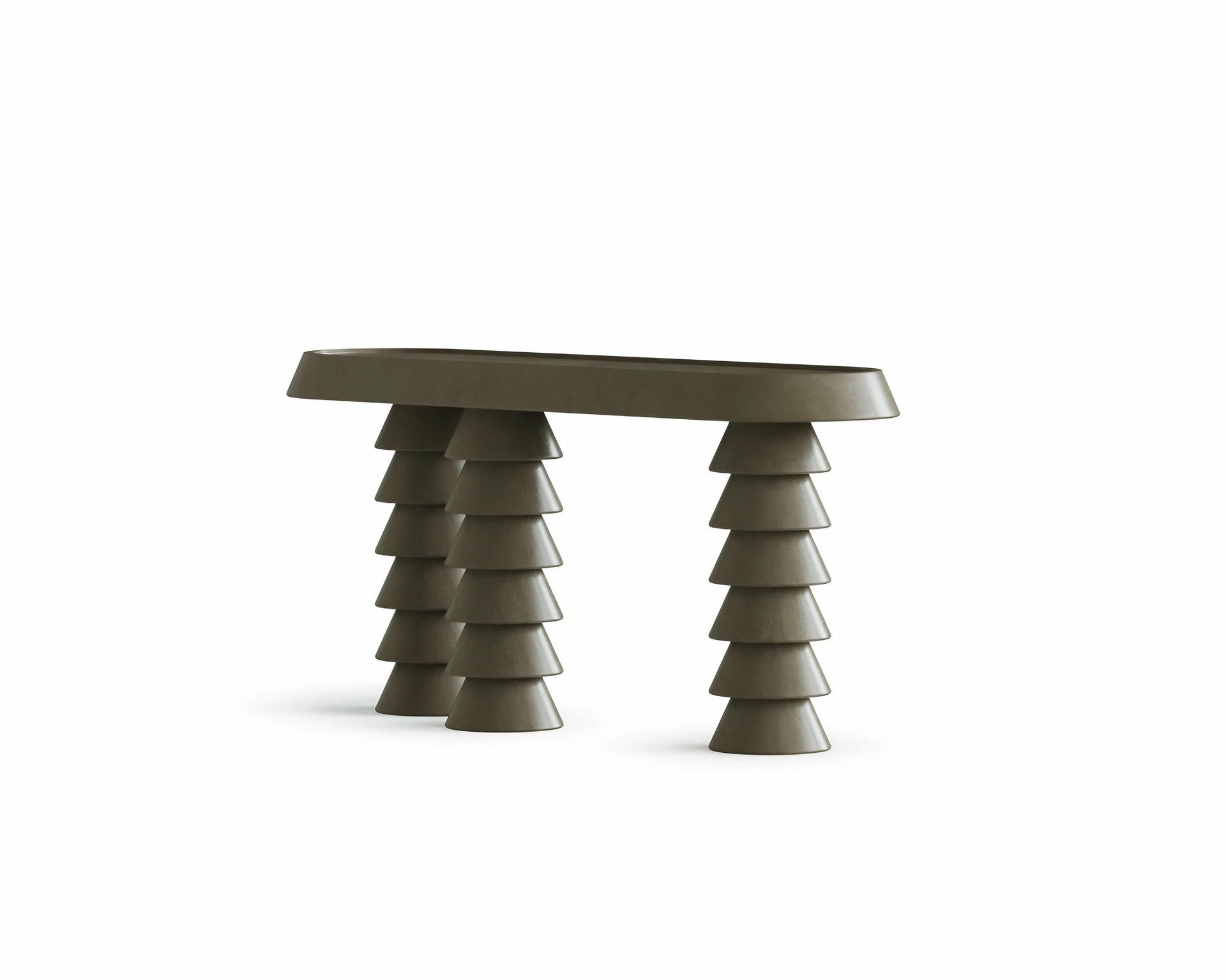 Trigono Dark Grey Console Table by Studio Anansi 3