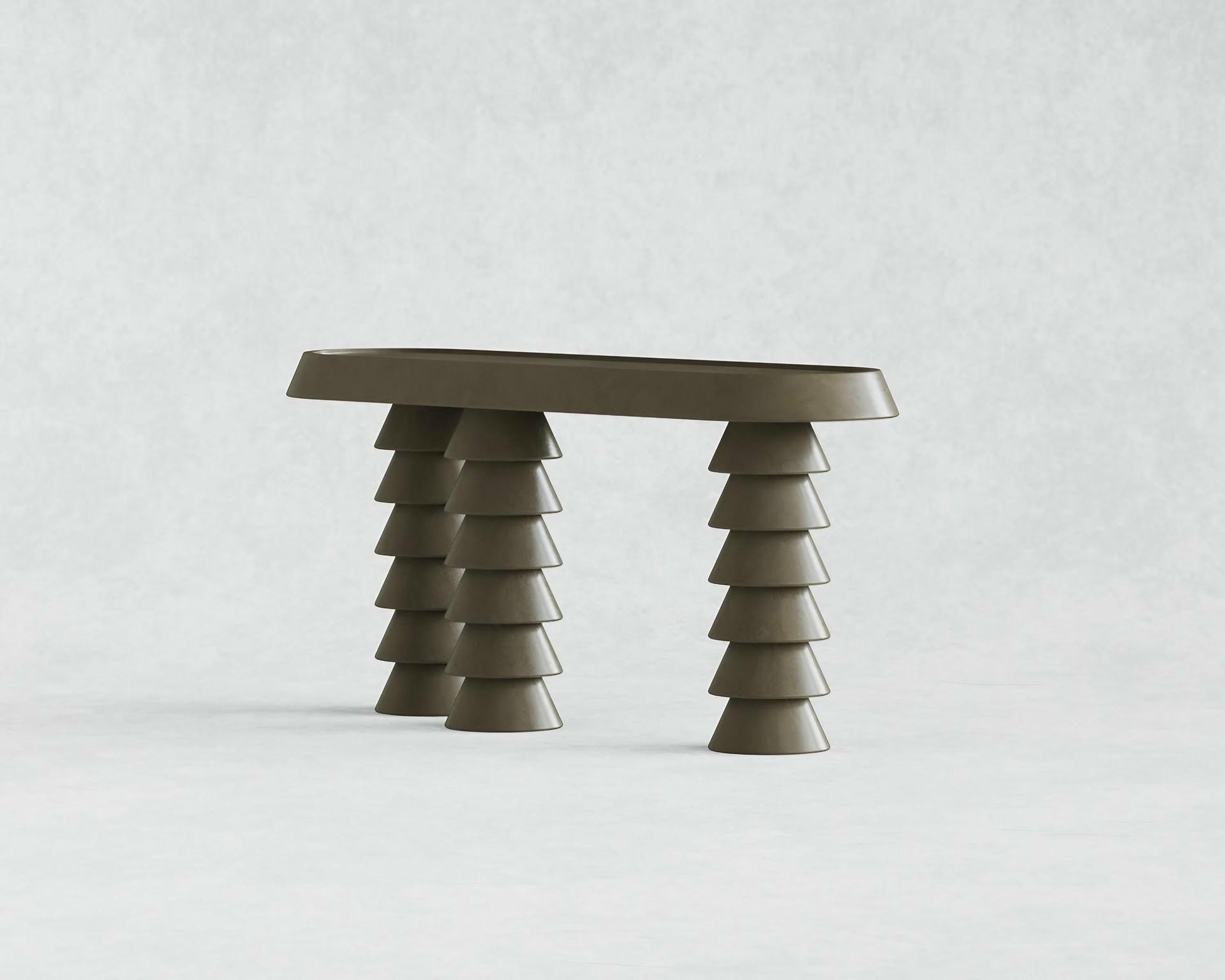 Trigono Dark Grey Console Table by Studio Anansi 4