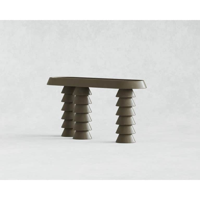 Trigono Dark Grey Console Table by Studio Anansi 4