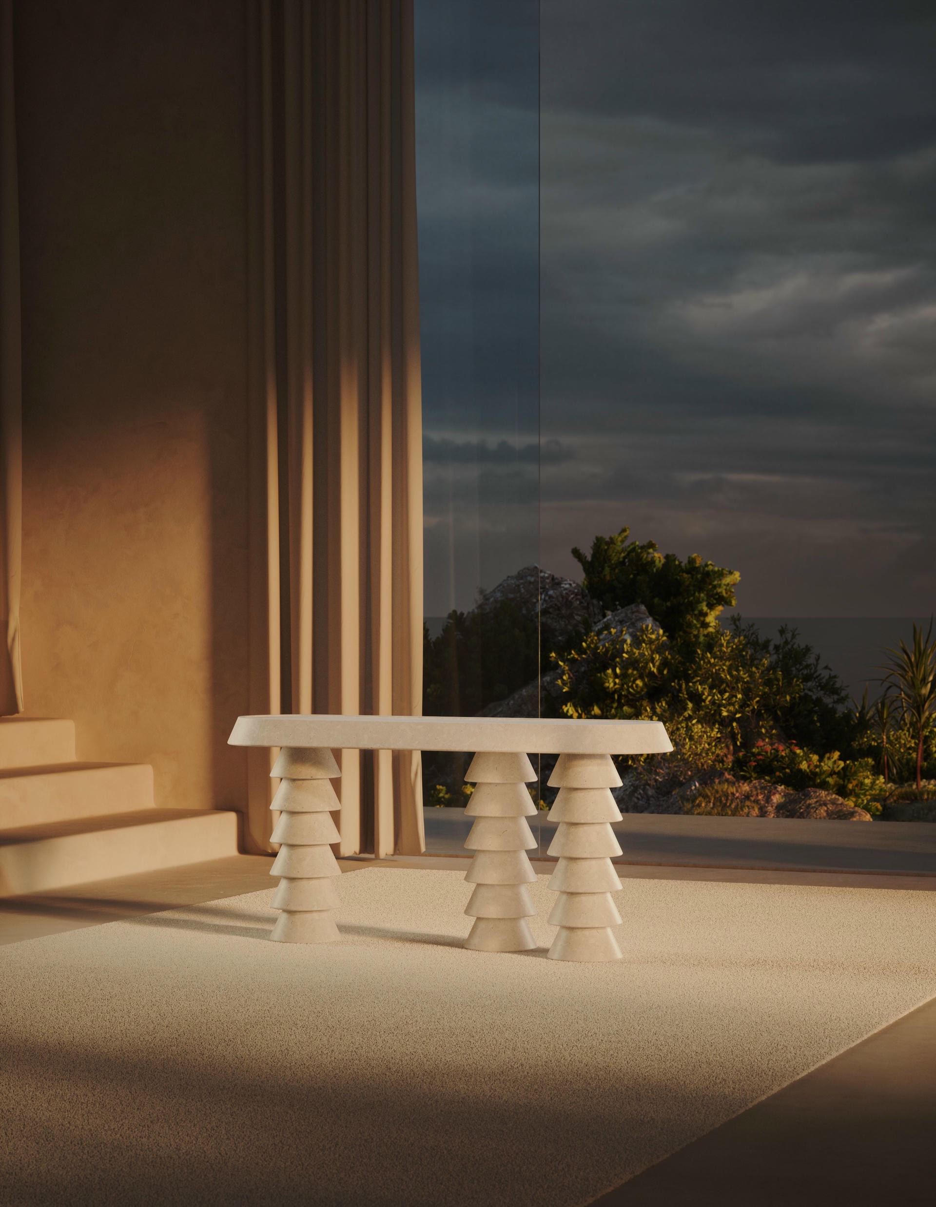 Trigono Dark Grey Console Table by Studio Anansi 6
