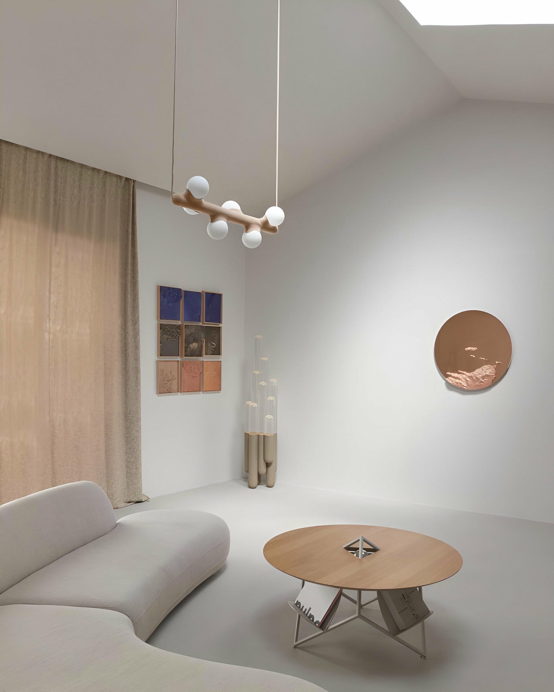 Unique Cactus Big Velvet Floor Lamp in Transparent Glass by Mickael Koska 9