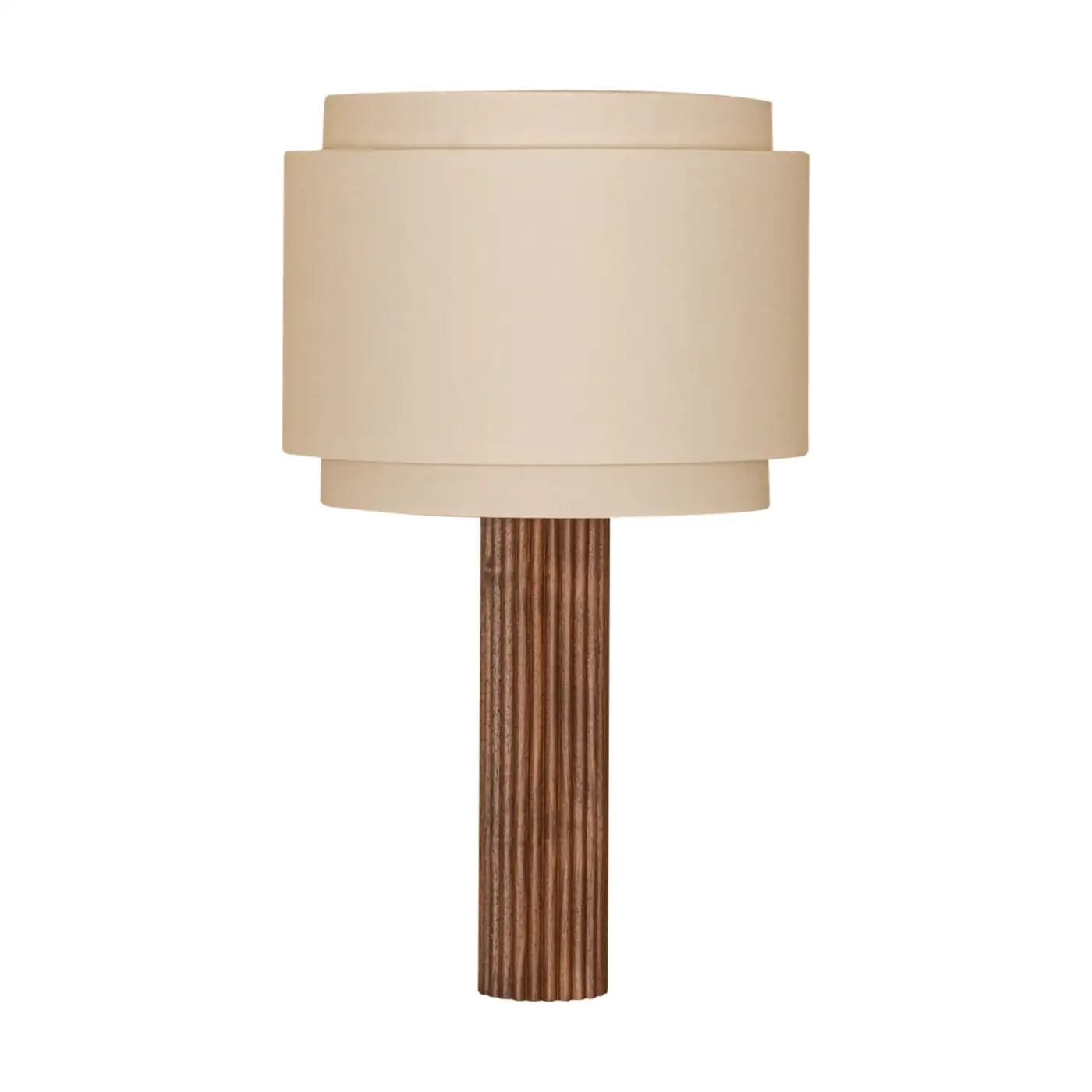 Walnut Fluta Duoble Table Lamp by Simone Marcel 1
