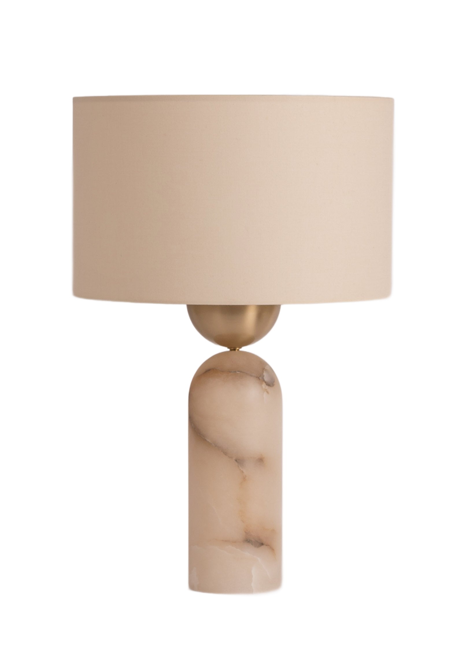 White Alabaster Peona Table Lamp by Simone Marcel 1