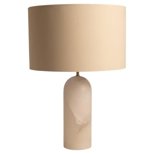 White Alabaster Pura Table Lamp by Simone Marcel 1