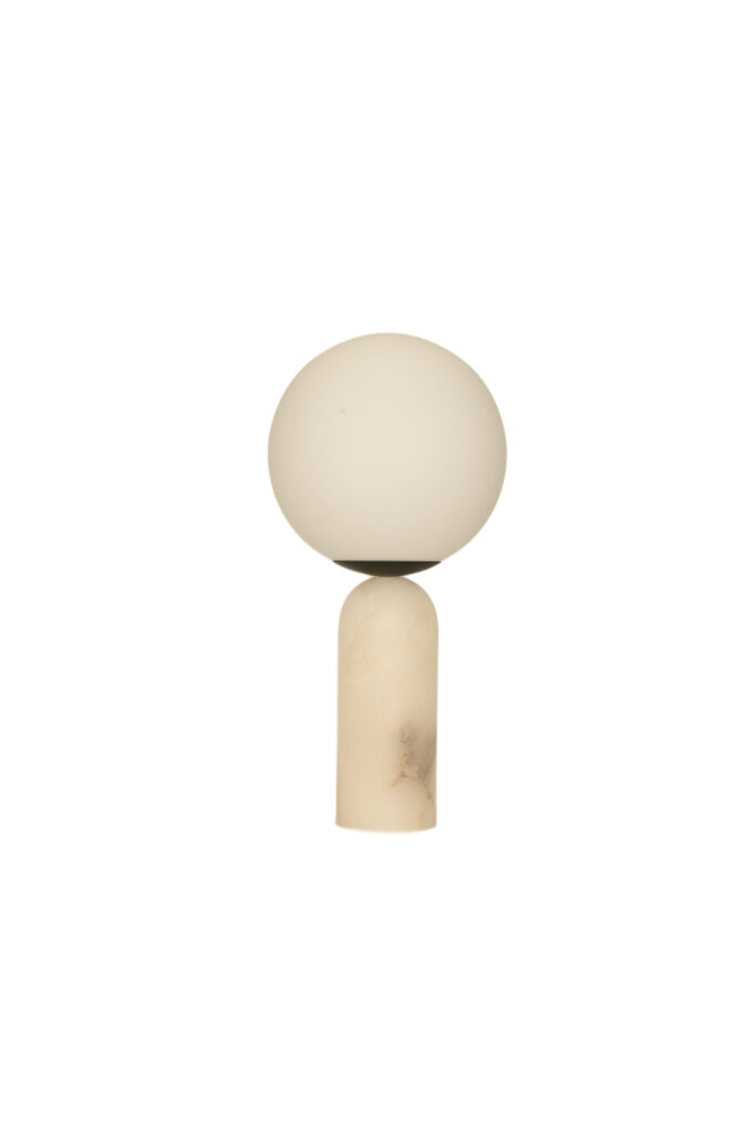 White Alabaster and Steel Atlas Table Lamp by Simone & Marcel 1