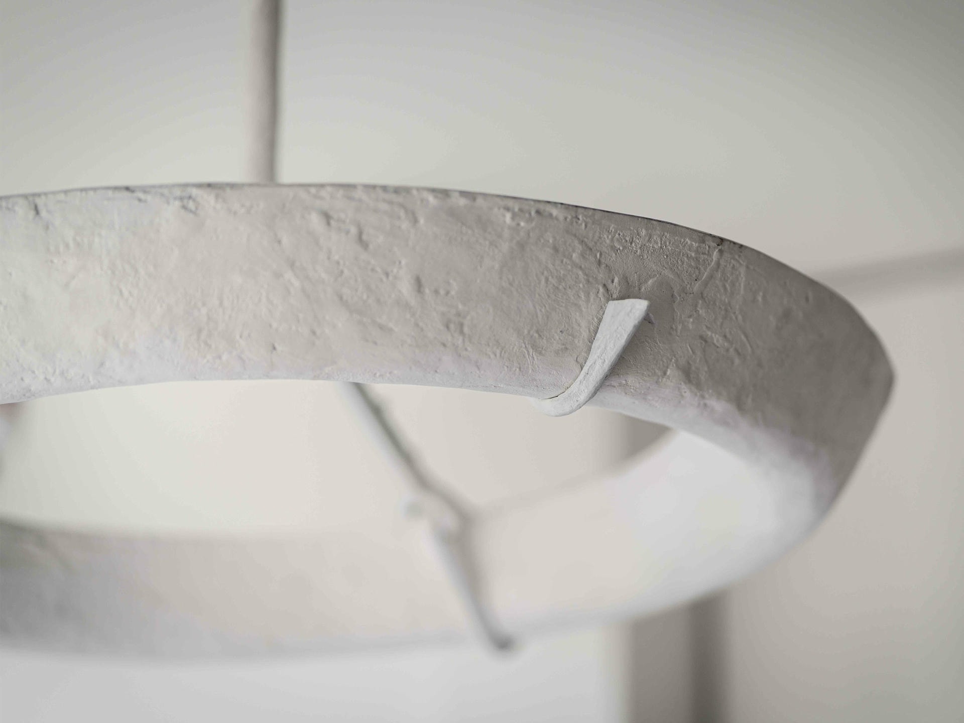 Contemporary Sculptural Eze White Bronze Suspension Light by Michel Amar 3