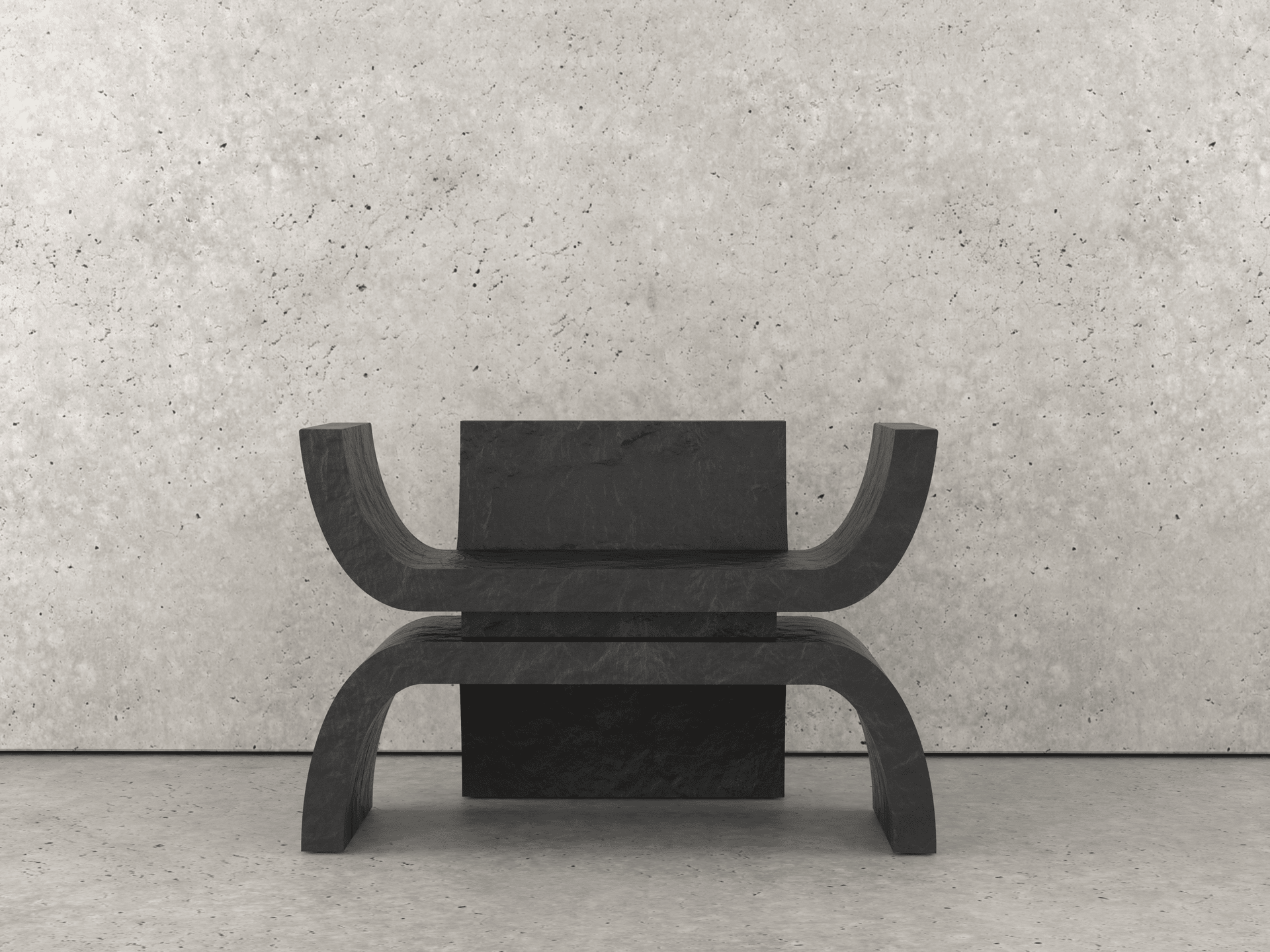 Contemporary Sculptural Kabuto Throne in Black Bronze by Michel Amar 2