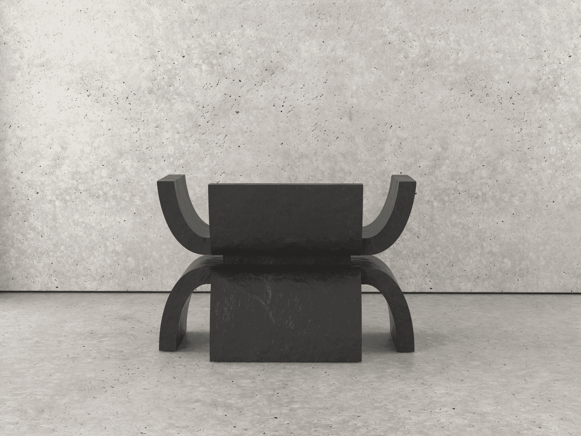 Contemporary Sculptural Kabuto Throne in Black Bronze by Michel Amar 3