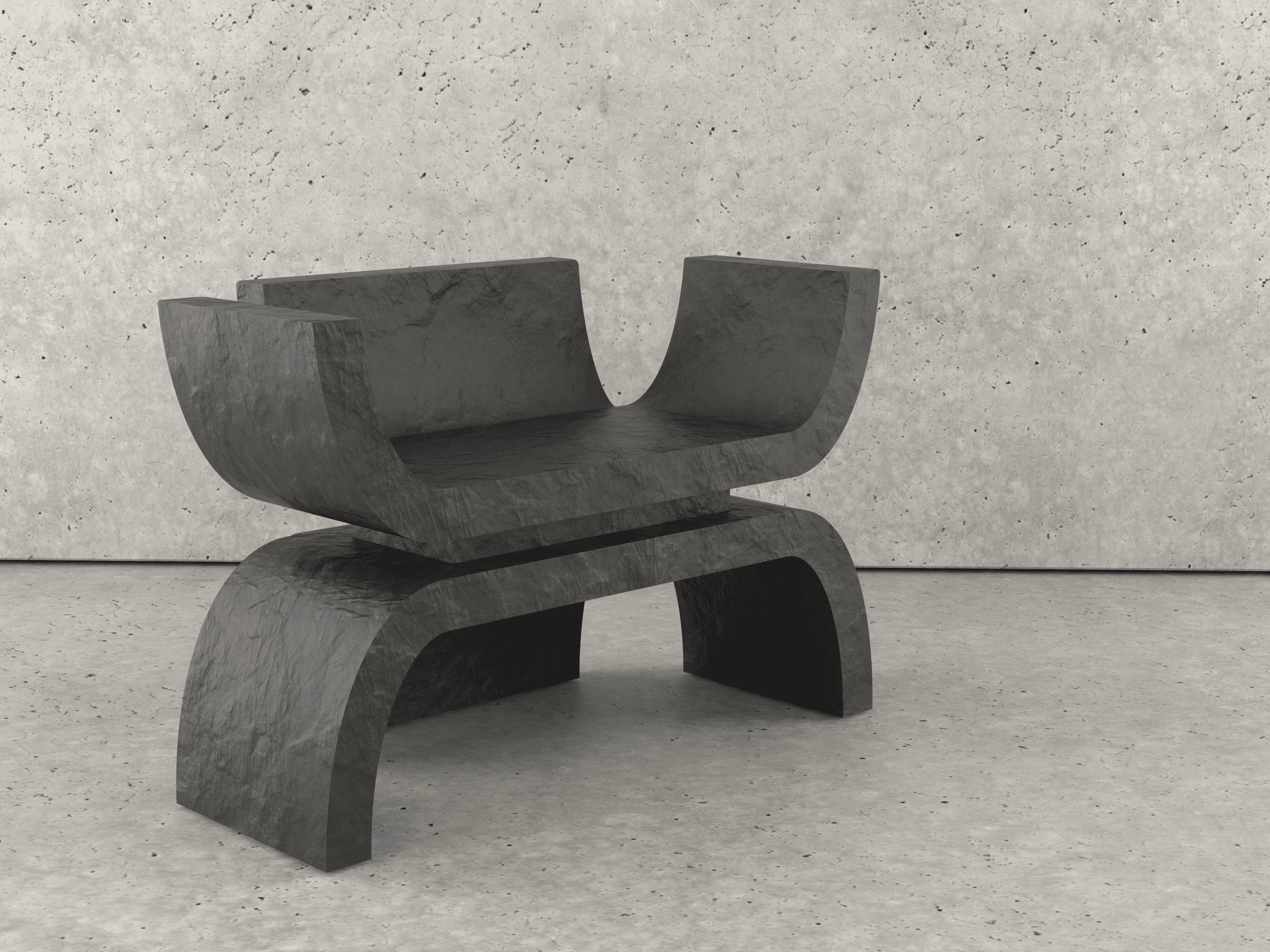 Contemporary Sculptural Kabuto Throne in Black Bronze by Michel Amar 5