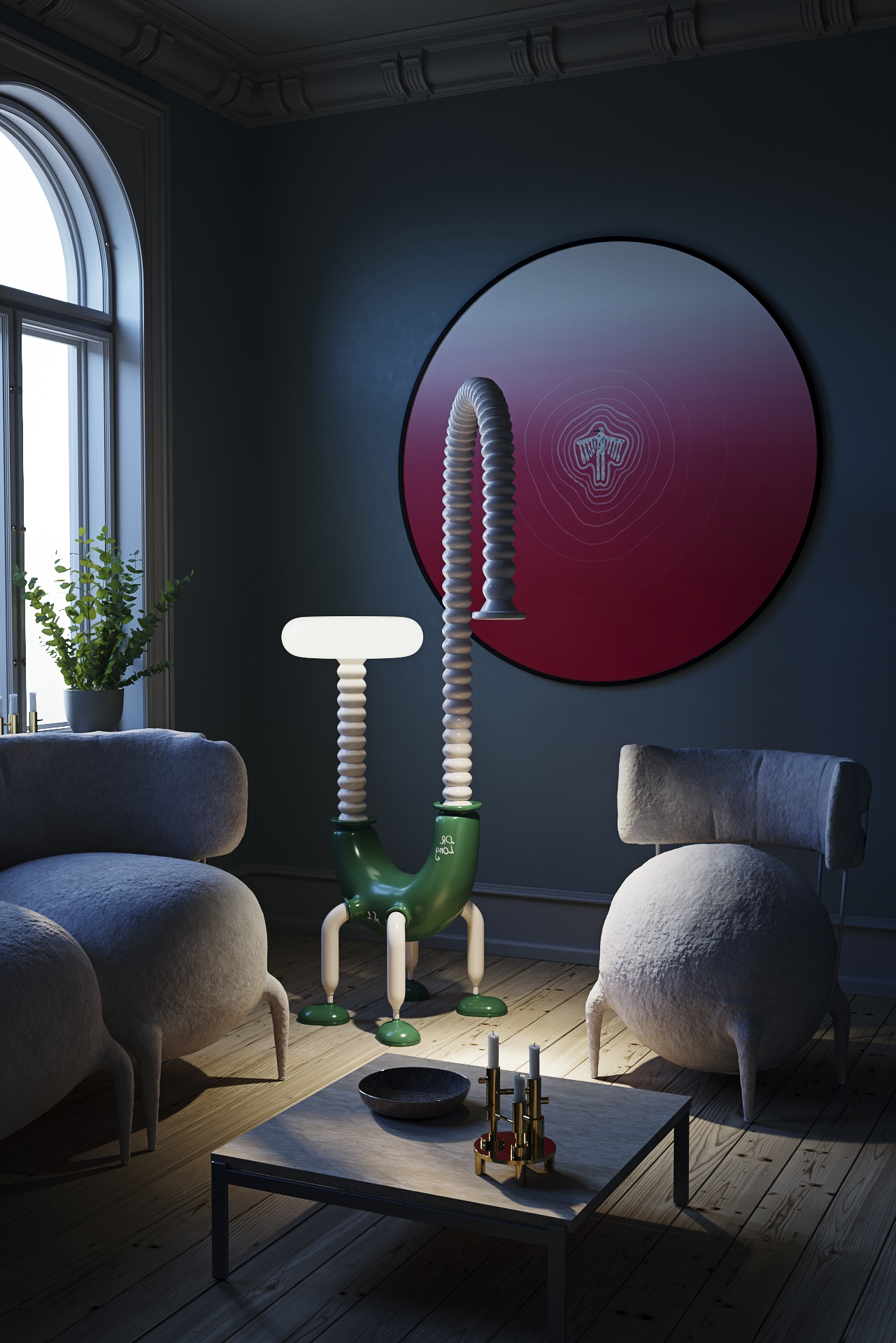 Long Floor Lamp by Taras Zheltyshev 7