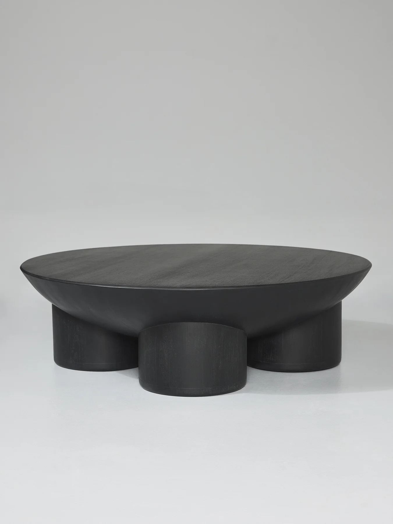 Metate Black Wood Coffee Table by David Del Valle 5