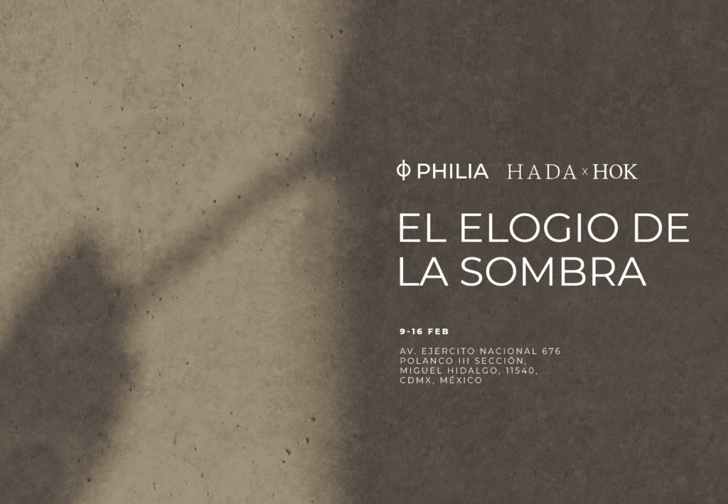 poster galerie philia elogio de la sombra mexico city