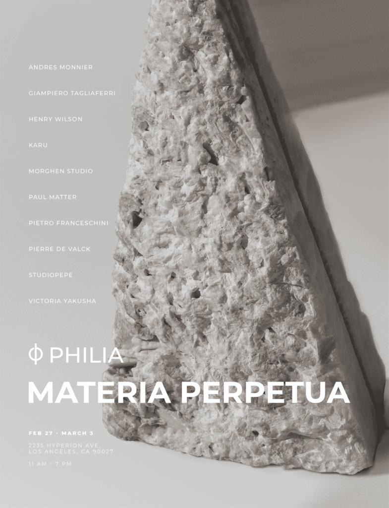 poster galerie philia materia perpetua los angeles