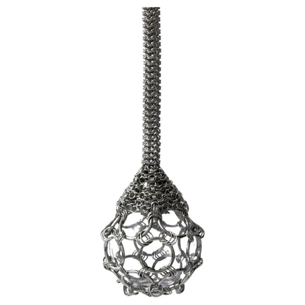 Single Pendant Chainmail Droplet Chandelier by Panorammma 1