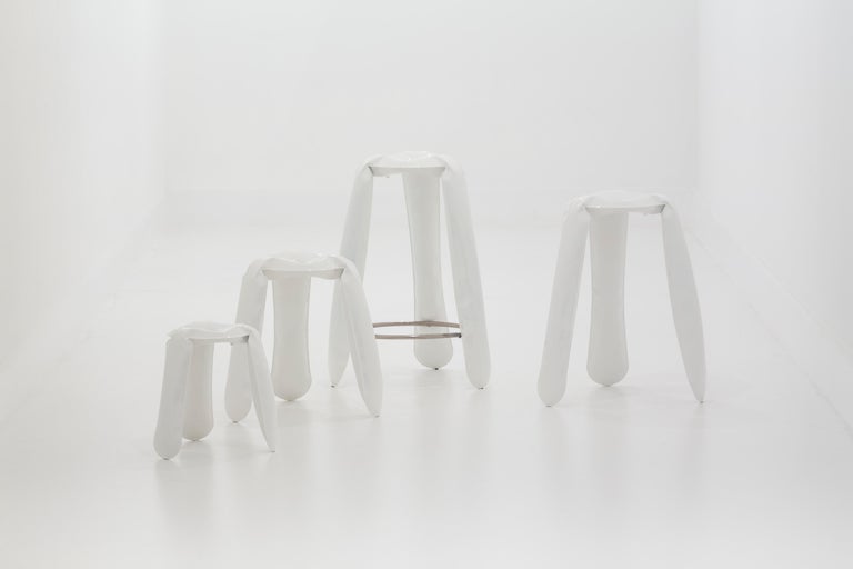 Beige Gray Aluminum Standard Plopp Stool by Zieta 10