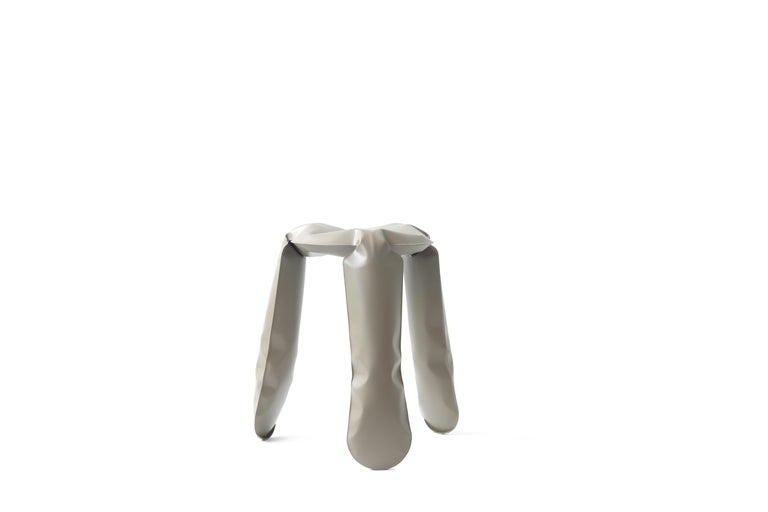 Beige Gray Aluminum Standard Plopp Stool by Zieta 4