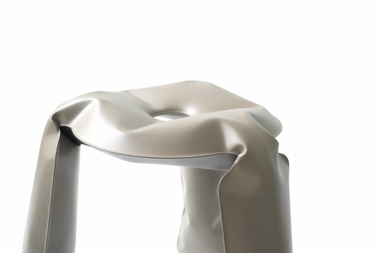 Beige Gray Aluminum Standard Plopp Stool by Zieta 5