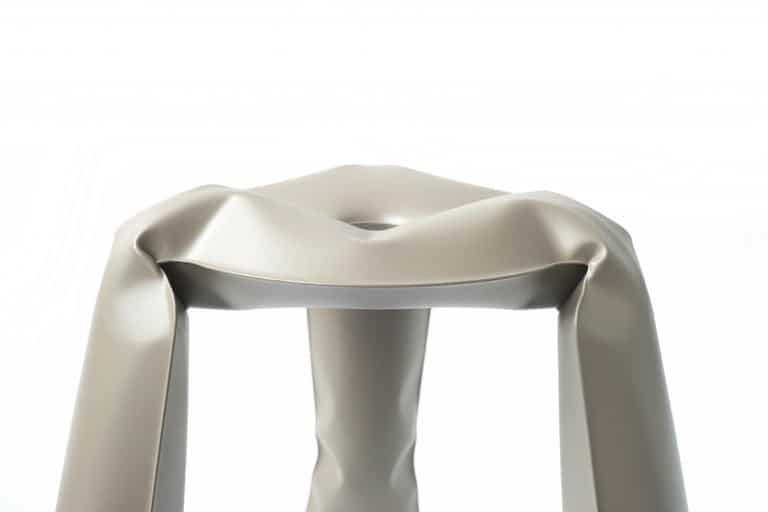 Beige Gray Aluminum Standard Plopp Stool by Zieta 6