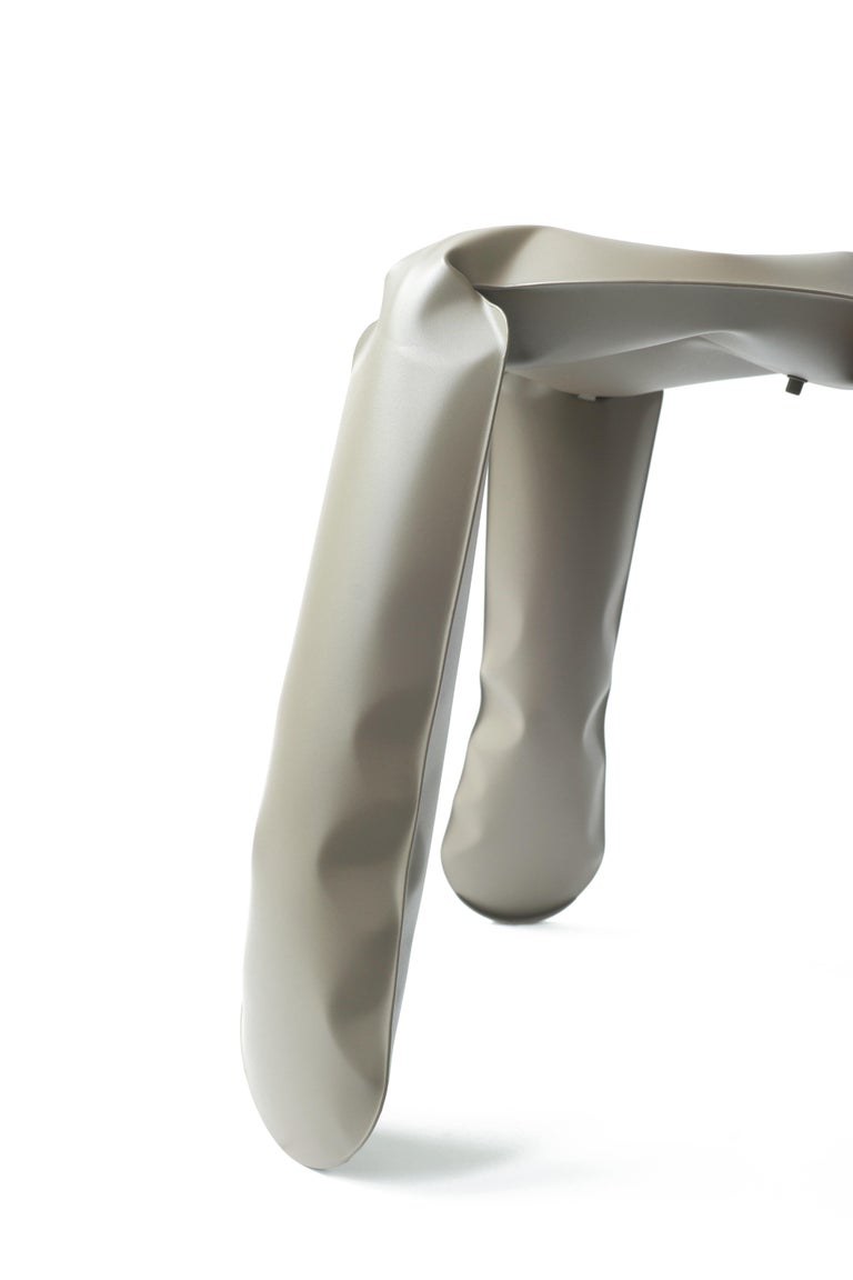 Beige Gray Aluminum Standard Plopp Stool by Zieta 7