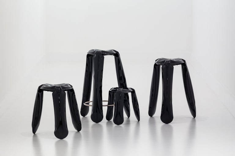 Beige Gray Aluminum Standard Plopp Stool by Zieta 9