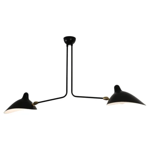Ceiling Lamp 2 Still Arms by Serge Mouille 1