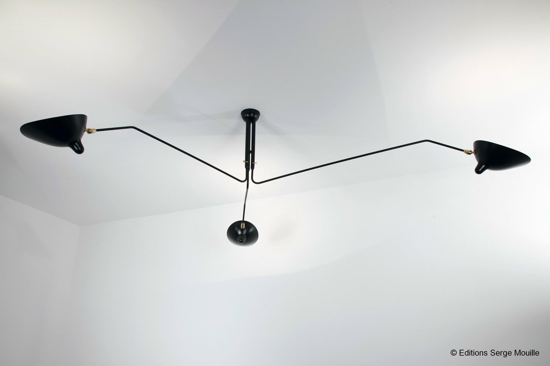 Ceiling Lamp 2 Still Arms by Serge Mouille 5