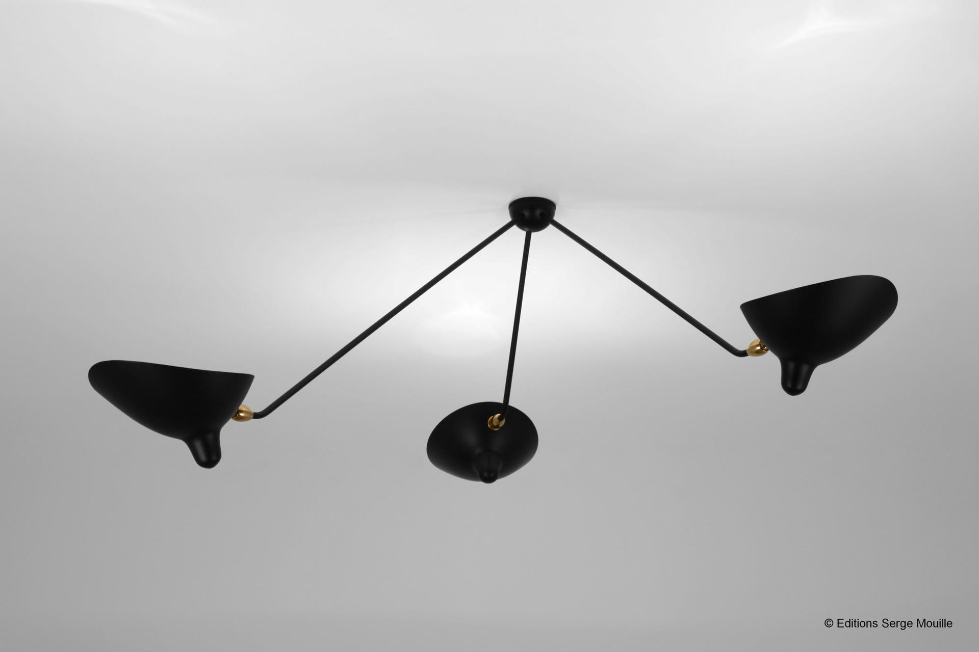 Ceiling Lamp 2 Still Arms by Serge Mouille 6
