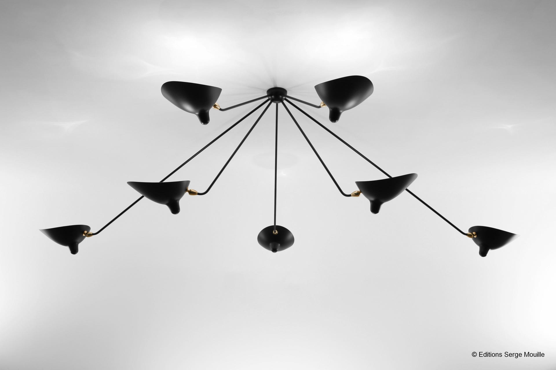 Ceiling Lamp 2 Still Arms by Serge Mouille 8