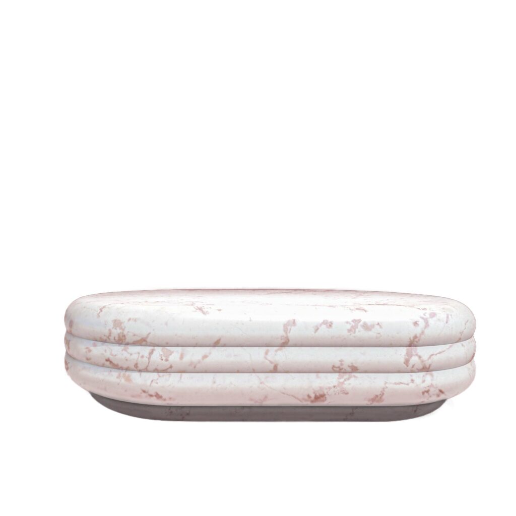 Chloe Pink Portugal Marble Coffee Table by Fred and Juul 1