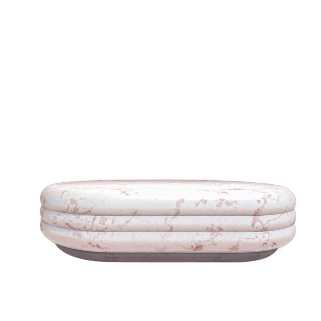 Chloe Pink Portugal Marble Coffee Table by Fred and Juul 1