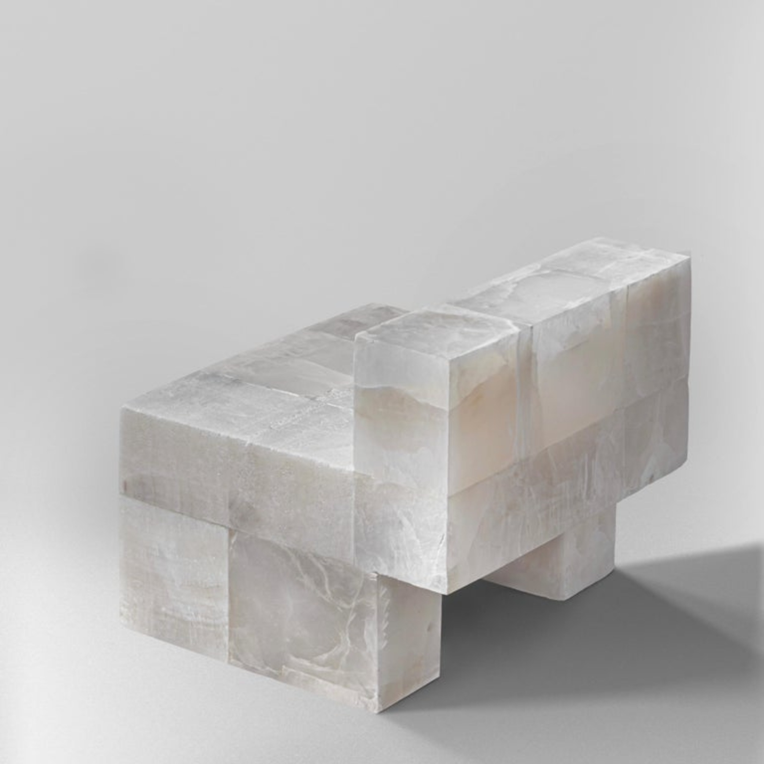 Contemporary Block Form White Onyx Sugar Daddy Chair by Pietro Franceschini 4_2500x2500