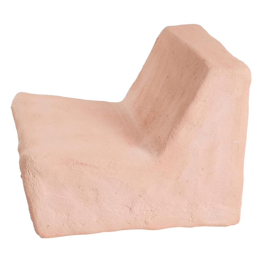 Daisy Sculptural Chair Indoor Outdoor Pink Concrete by Mary Lynn Carlo 1