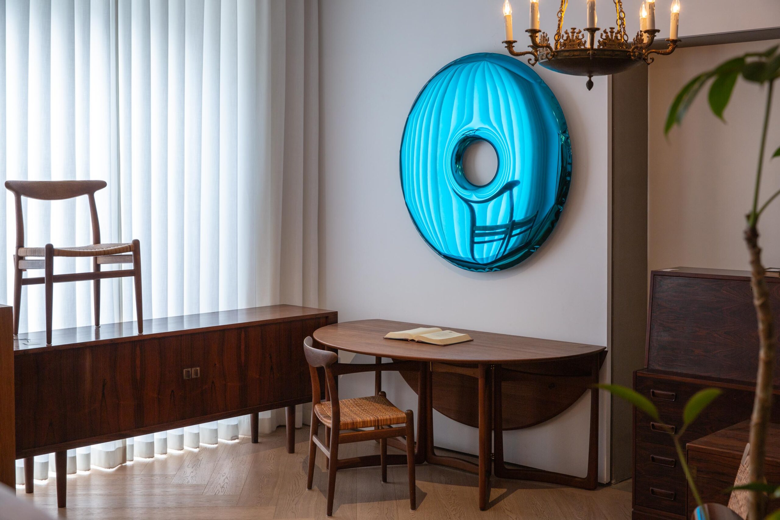 Deep Space Blue Rondo 75 Wall Mirror by Zieta 6